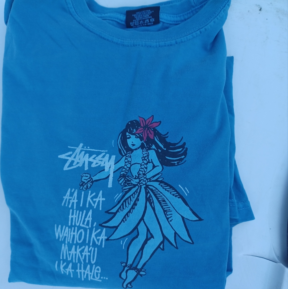 Stussy XL T Shirt Hula Girl